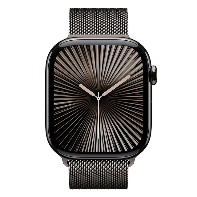 Apple Watch Series 10, 46 мм, корпус из алюминия цвета Графит, ремешок Milanese, цвет графит, M/L