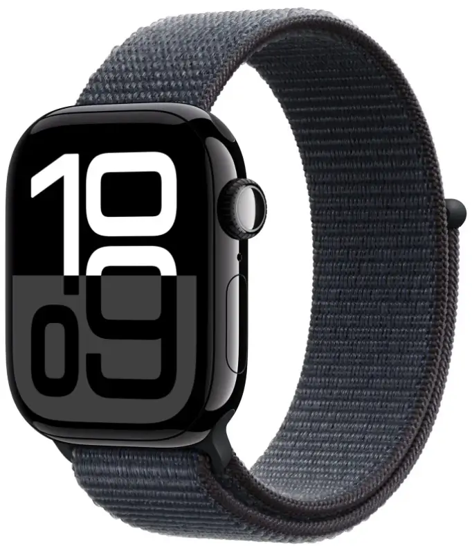 Apple Watch Series 10 42mm Black (тканевый ремешок черный без размера)