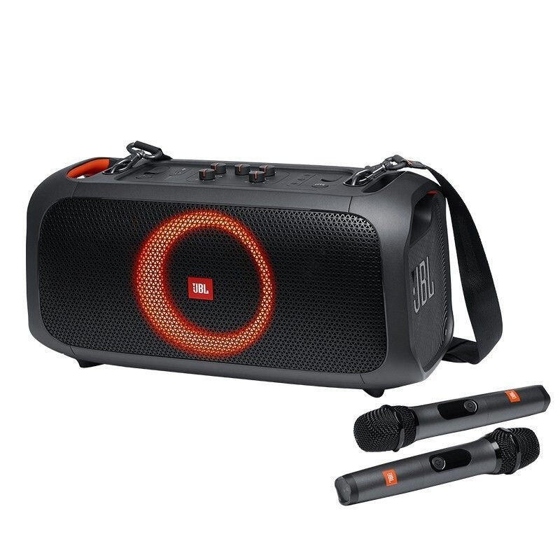 Беспроводная колонка JBL Partybox On-The-Go с двумя микрофонами