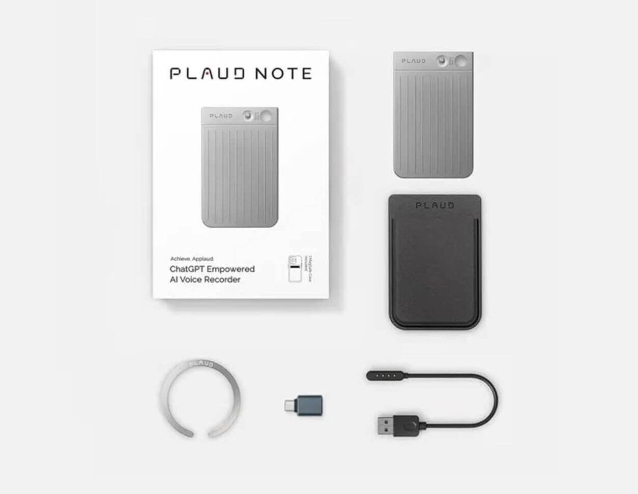 Диктофон Plaud Note Silver c ChatGPT