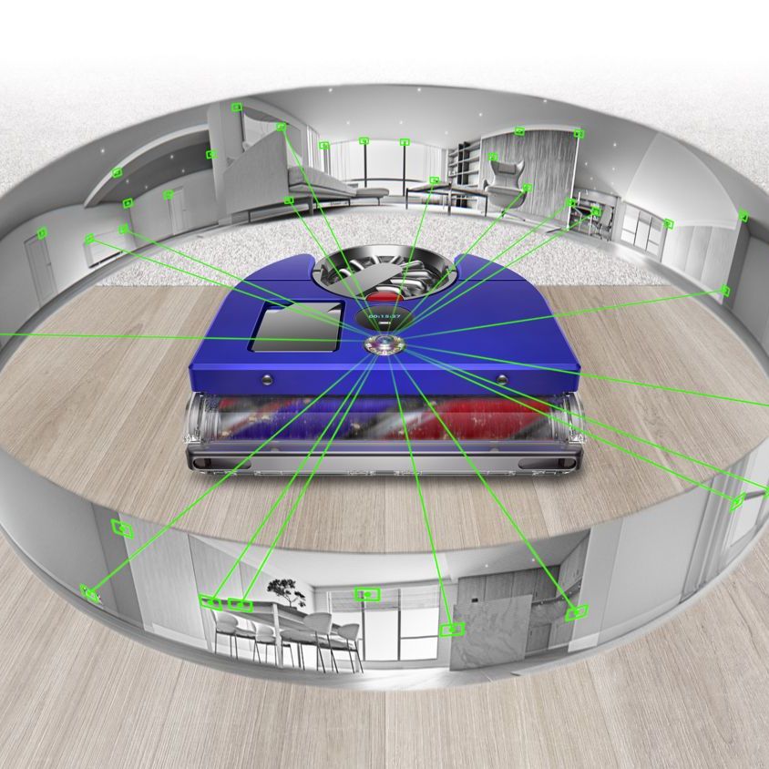 Робот-пылесос Dyson 360 Robot Vacuum Cleaner RB03, Синий/Никель