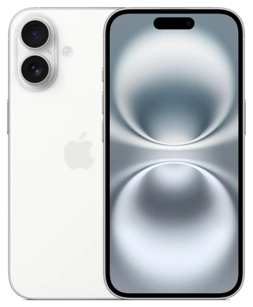 Apple iPhone 16 SIM + eSIM, 256 Гб, Белый (Без RuStore)