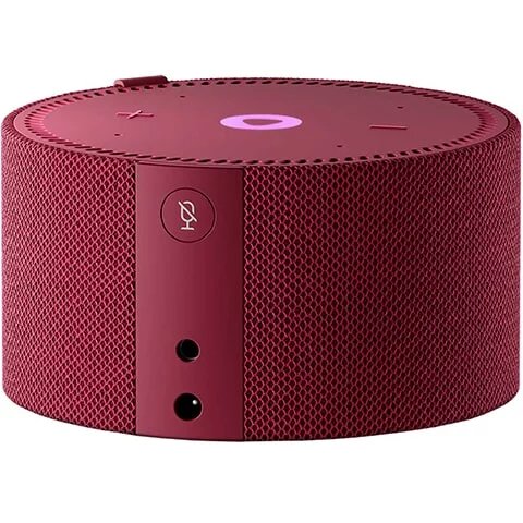 Умная колонка Яндекс Станция Мини 2 с часами, красный гранат