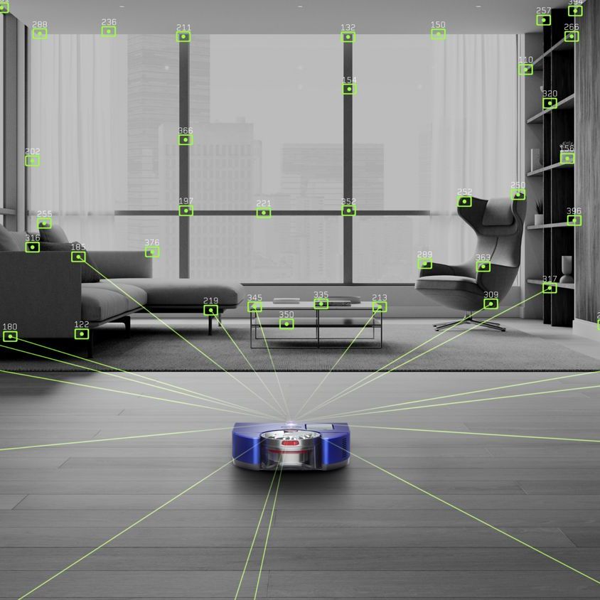 Робот-пылесос Dyson 360 Robot Vacuum Cleaner RB03, Синий/Никель