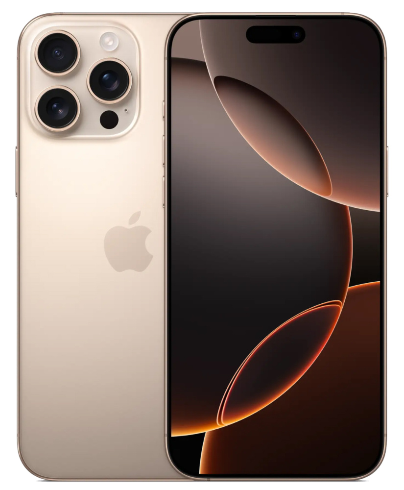 Apple iPhone 16 Pro Max SIM + eSIM, 1 Тб, Титановый песчаный (Без RuStore)