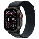 Apple Watch Ultra 3, 49 мм, корпус из титана цвета Чёрный (Black Titanium), ремешок Alpine, цвет черный, M