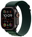 Apple Watch Ultra 2, 49 мм, корпус из титана цвета Чёрный (Black Titanium), ремешок Alpine, цвет зеленый, L