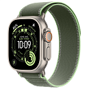 Apple Watch Ultra 3, 49 мм, корпус из титана цвета Серый (Natural Titanium), ремешок Trail, цвет зеленый, M/L
