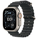 Apple Watch Ultra 3, 49 мм, корпус из титана цвета Серый (Natural Titanium), ремешок Ocean, цвет черный