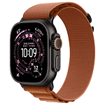 Apple Watch Ultra 3, 49 мм, корпус из титана цвета Чёрный (Black Titanium), ремешок Alpine, цвет терракотовый, M