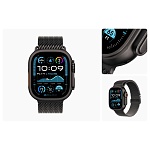 Apple Watch Ultra 2, 49 мм, корпус из титана цвета Чёрный (Black Titanium), ремешок Milanese, цвет черный, S
