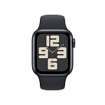 Apple Watch SE, 44 мм, корпус из алюминия цвета Тёмная ночь (Midnight), ремешок спортивный, цвет тёмная ночь (midnight), M/L