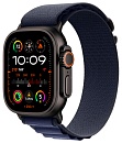 Apple Watch Ultra 2, 49 мм, корпус из титана цвета Чёрный (Black Titanium), ремешок Alpine, цвет тёмно-синий, M