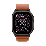 Apple Watch Ultra 3, 49 мм, корпус из титана цвета Чёрный (Black Titanium), ремешок Alpine, цвет терракотовый, M