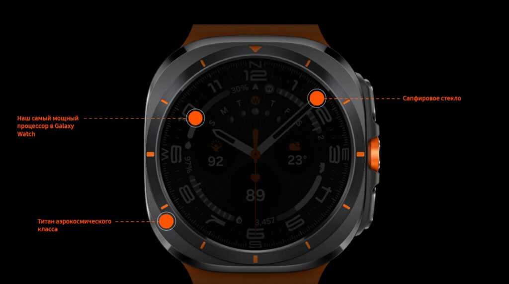 Смарт-часы Samsung Galaxy Watch Ultra 2024 LTE 47 мм, Titanium Silver №2