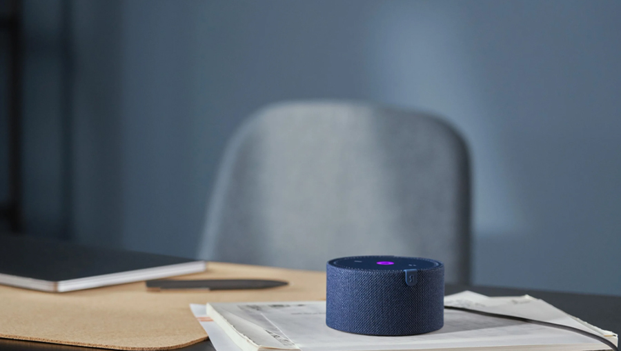 Умная колонка Яндекс Станция Мини 2 с часами, красный гранат №5